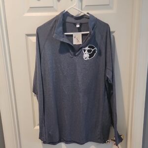 NWT 3/4 Zip Pull Over Bad Monkey Logo Unisex Large